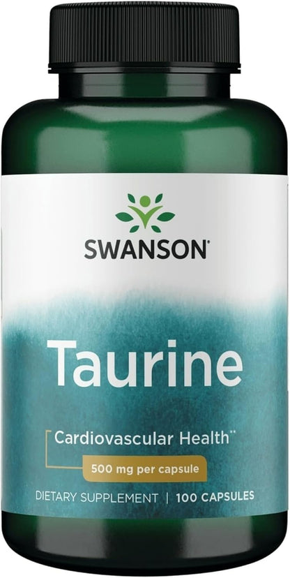 Swanson Taurine 500mg, 100 Capsules