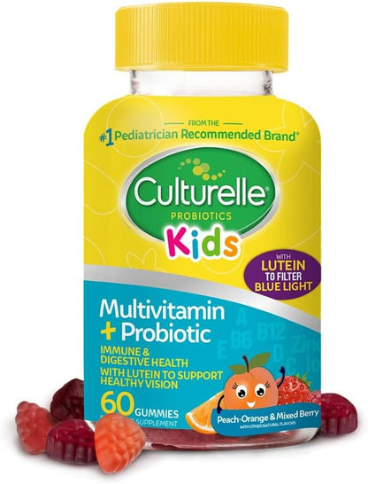 Culturelle Children's Probiotic Gummies - Multivitamin + Probiotic for Ages 2+ - 60 Gummies