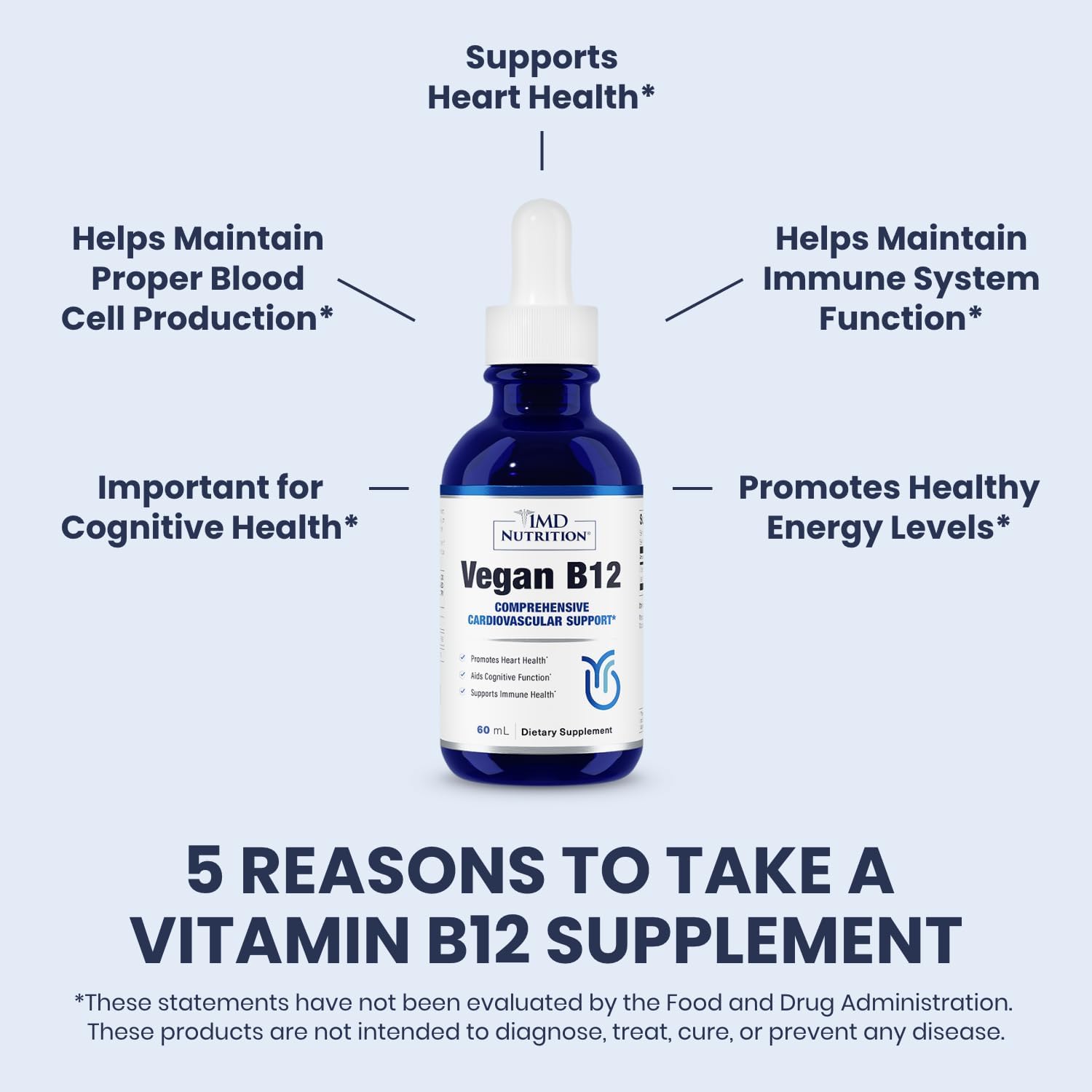 1MD Nutrition Vegan Vitamin B12, 5000mcg Methylcobalamin Liquid Drops - görsel 2