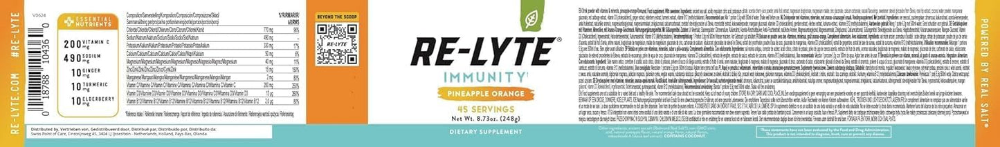 REDMOND Re-Lyte Immunity Multivitamin Food Supplement Mix (Pineapple Orange) - görsel 10