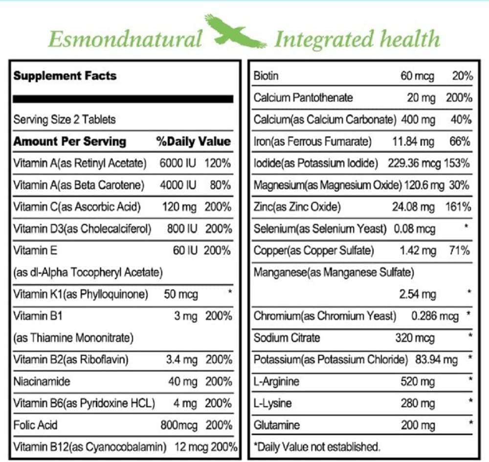 Esmond Natural Well Growing Tablet - 60 Tablets - görsel 3