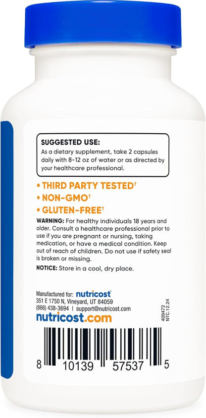 Nutricost Beta Ecdysterone 600mg per Serving, 120 Capsules – Vegan, GM-Free, Gluten-free, 60 Servings