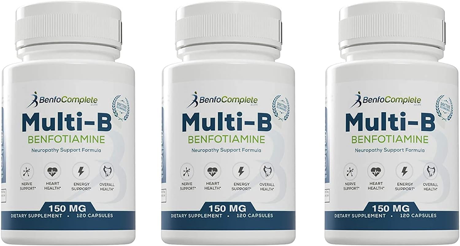 Benfotiamine Multi-B Nerve Support Formula – 360 Capsules (Pack of 3) - görsel 1