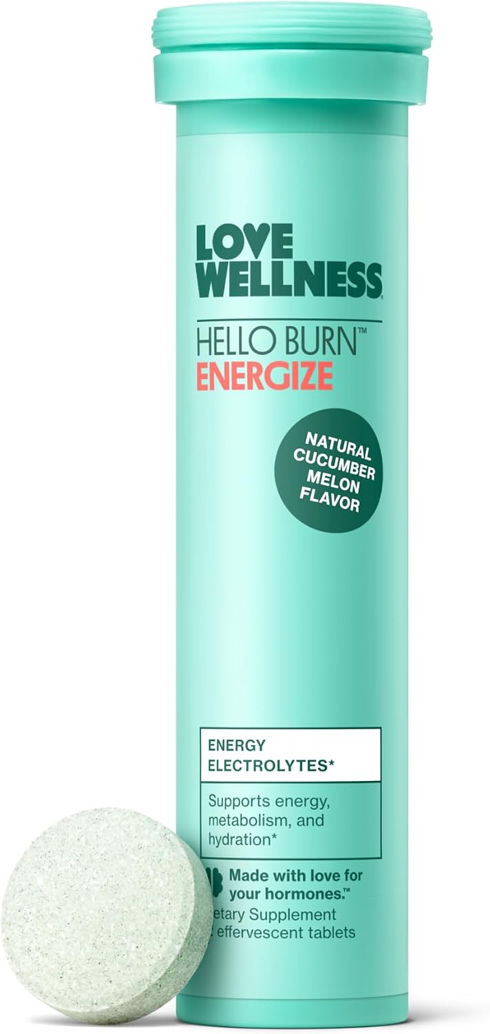 Love Wellness Hello Burn Energise | Electrolytes to Support Healthy Metabolism | Sustained Energy Source with B Vitamins | 12 Tablets - görsel 1