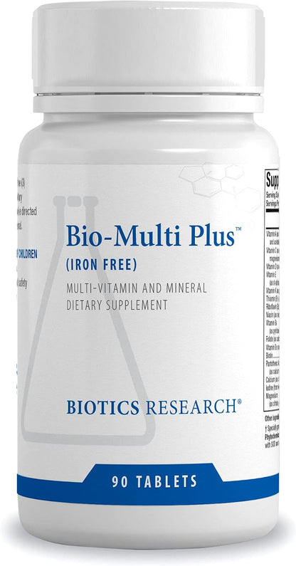 Biotics Research Bio Multi Plus - Iron-Free Multivitamin with Chelated Minerals (90 Tablets)