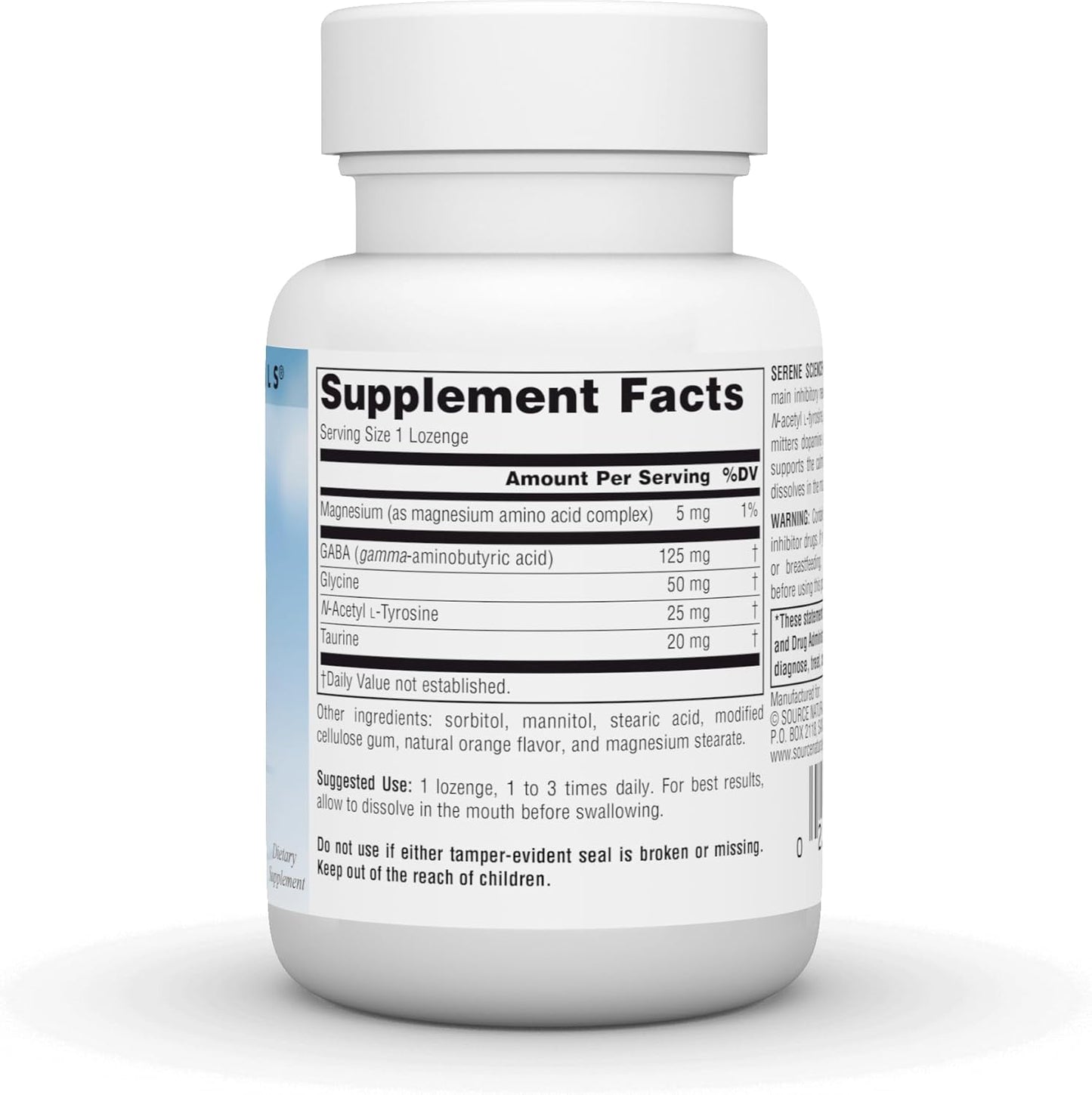 Source Naturals Serene Science GABA 125 mg Orange Flavoured Lozenges - 30 Count - görsel 2