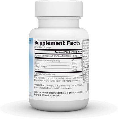 Source Naturals Serene Science GABA 125 mg Orange Flavoured Lozenges - 30 Count