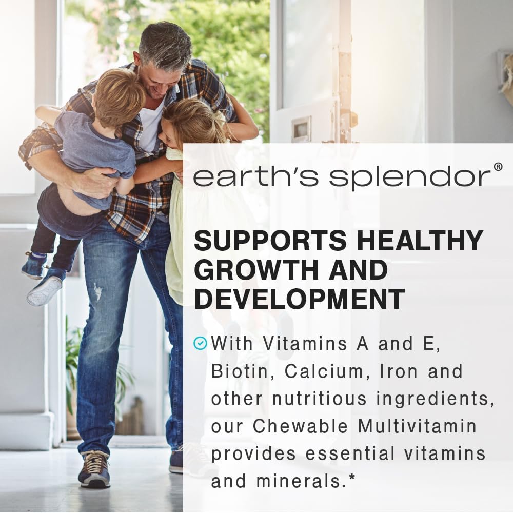 Earth's Splendor Kids Chewable Multivitamin – 60 Tablets - görsel 3