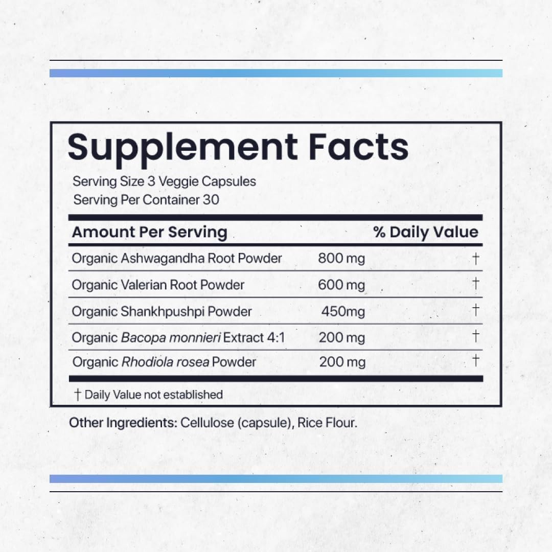 Nature's Pure Blend Organic Ashwagandha Complex – Stress and Mood Support – 60 Vegan Capsules - görsel 7