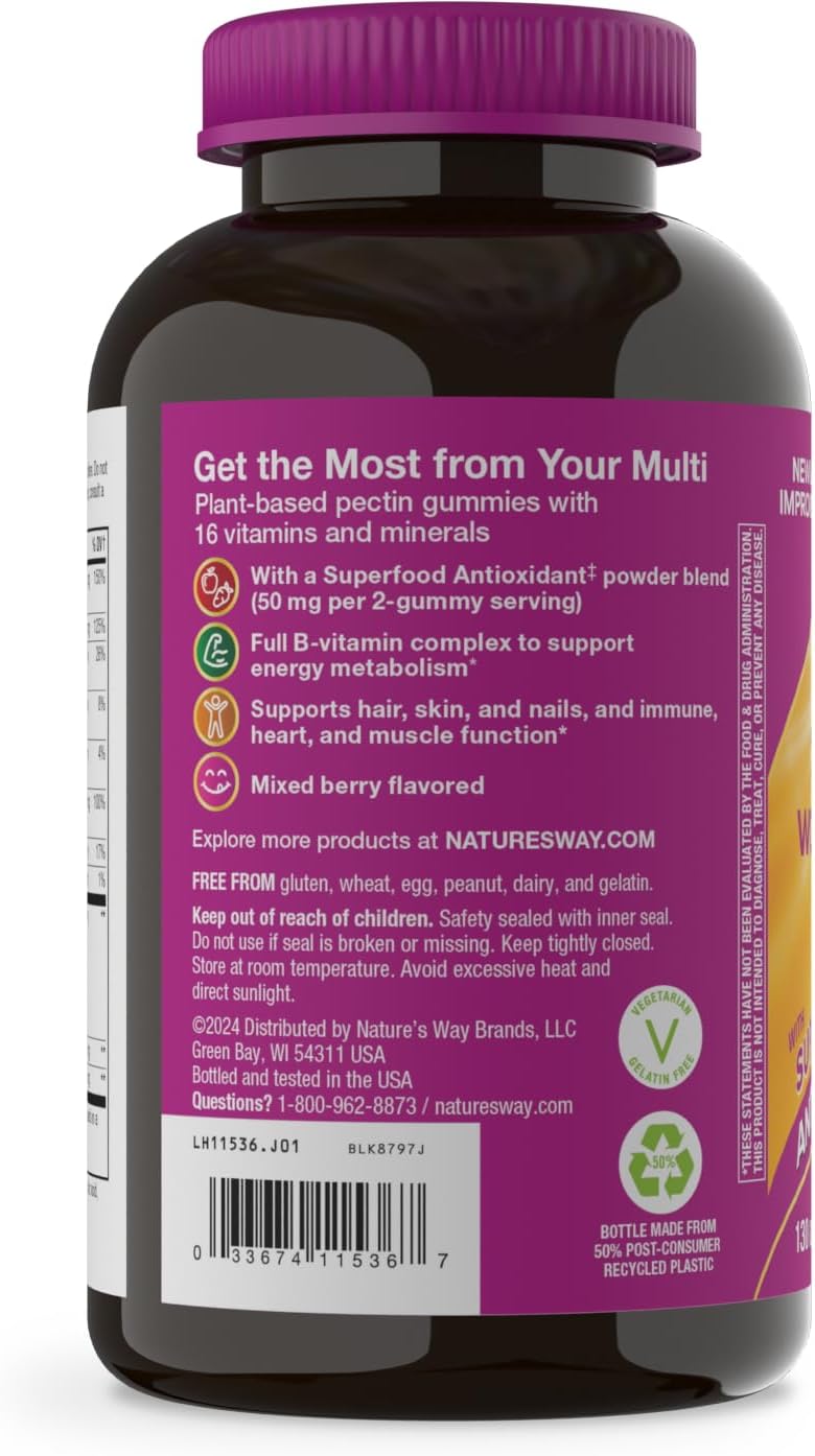 Nature's Way Alive! Women's Multivitamin Gummy, Mixed Berry, 130 Gummies - görsel 9
