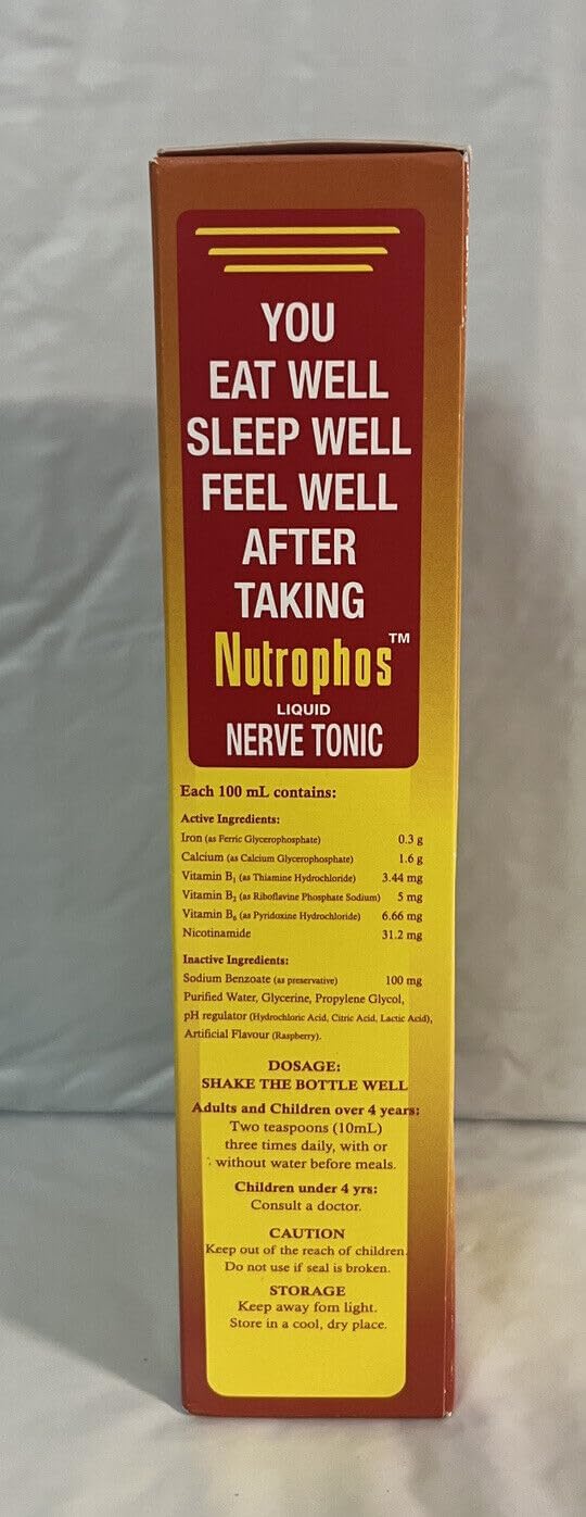 Nutrophos Liquid Nerve Tonic with Vitamin B – 200ml - görsel 2