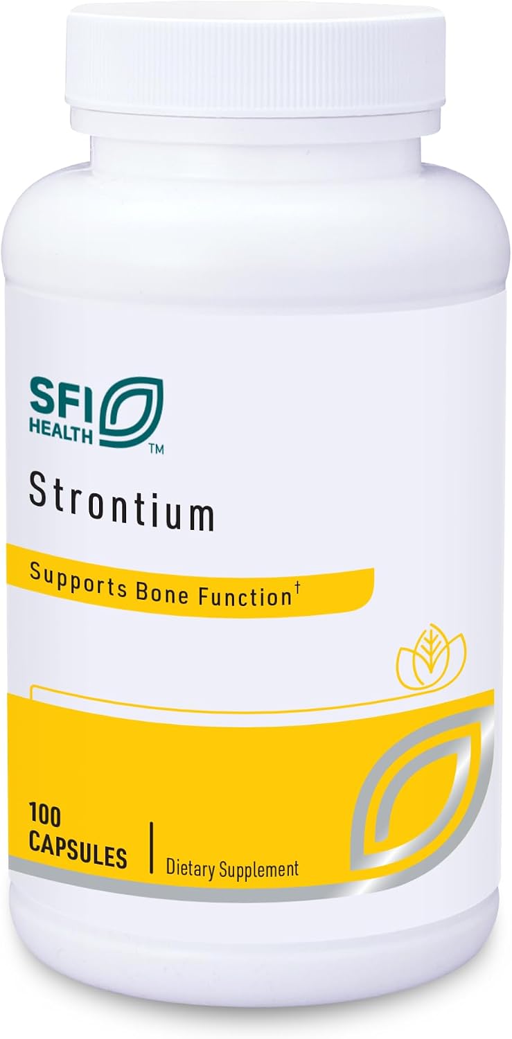 Klaire Labs SFI Health Strontium – Hypoallergenic 300 mg Bio-available Strontium Citrate for Bone and Connective Tissue Support (100 Capsules) - görsel 1
