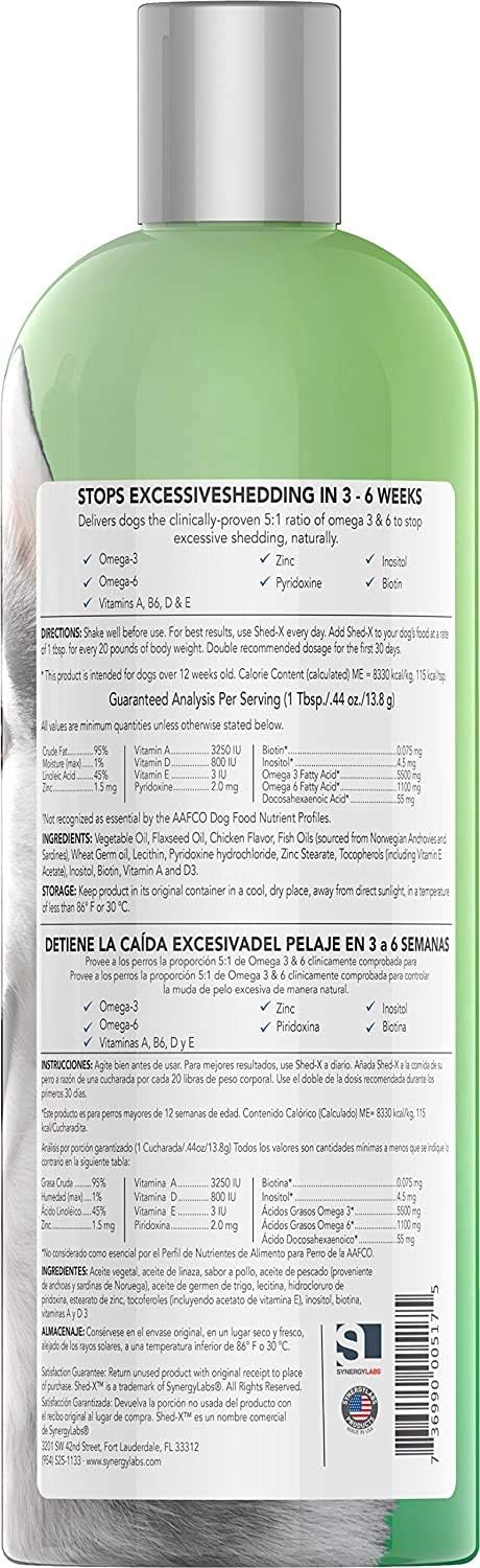 Shed-X Liquid Dog Supplement, 946 ml - Essential Fatty Acids for Skin and Coat - görsel 8