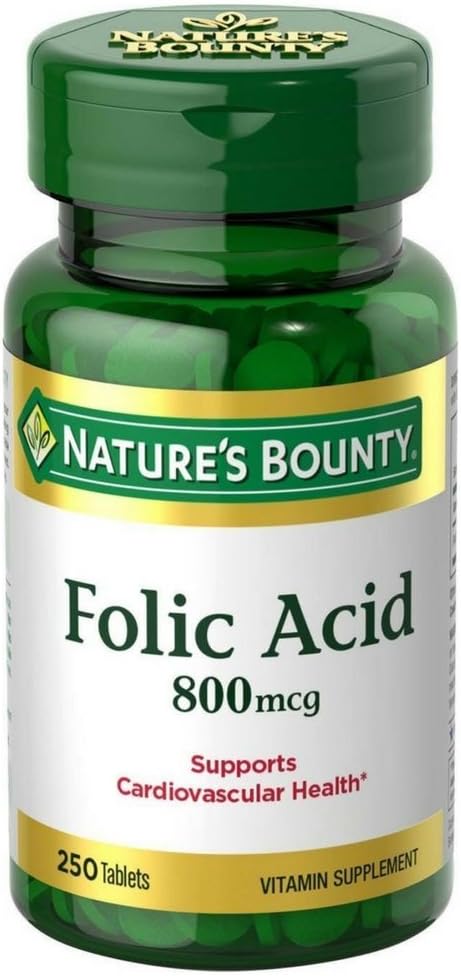 Folic Acid 800mcg Tablets Maximum Strength, 2 Pack (250 Tablets) - görsel 1