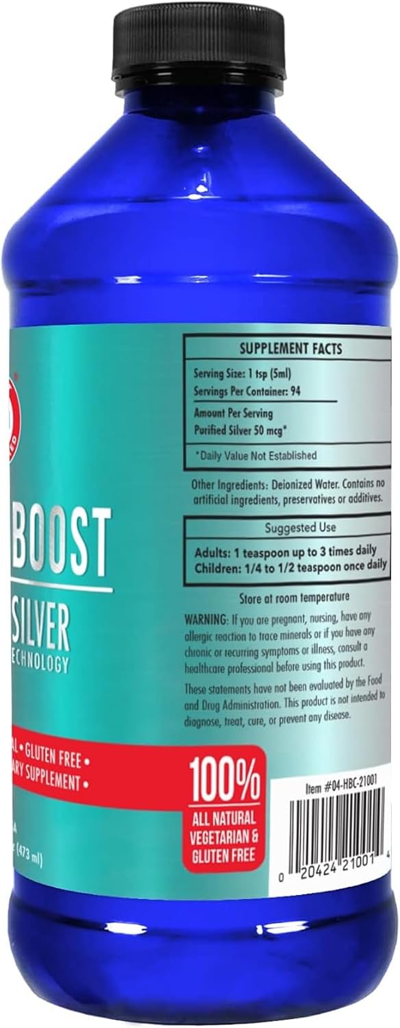 Be Smart Get Prepared Nano Silver Immuno Boost - 473 ml - Daily Immune Support for the Family - Gluten-free, Vegetarian - Made in USA - görsel 5