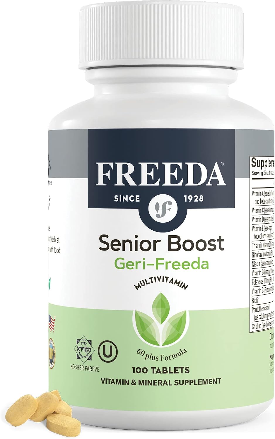 Freeda Senior Multivitamin - Daily Multivitamin for Men and Women Over 60 - 250 Coated Tablets - görsel 7