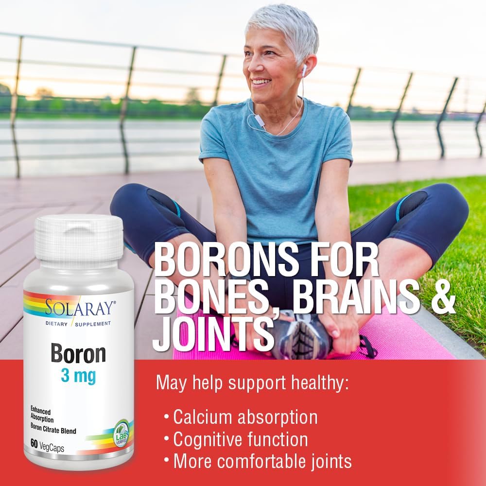 Solaray Boron Citrate 3mg – Herb Base – 60 Vegan Capsules - görsel 3