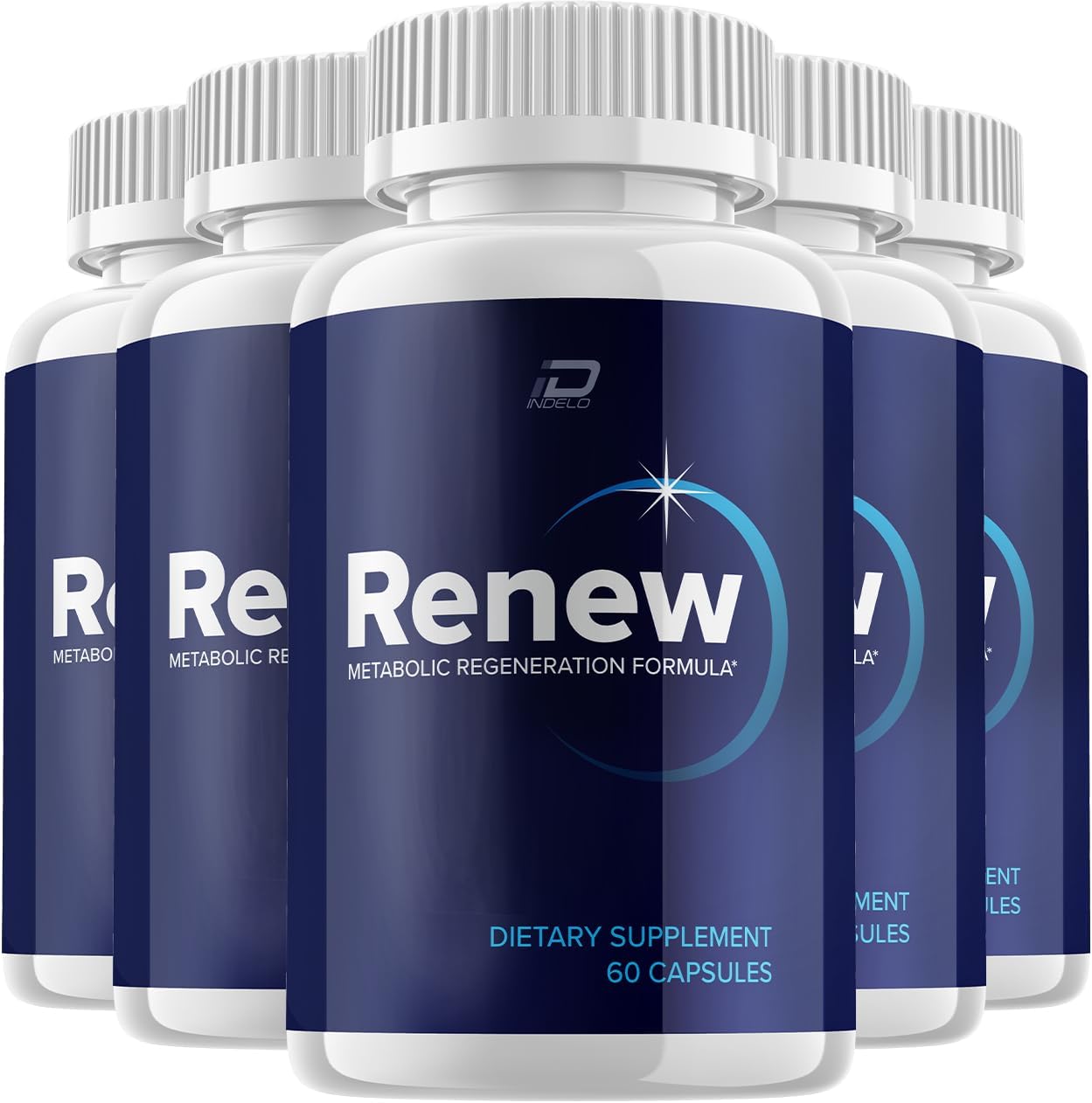 Indelo Renew Capsules – Metabolic Regeneration Support (300 Capsules, 5-Pack) - görsel 1