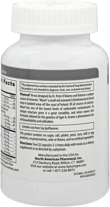 D'Adamo Personalised Nutrition - Phytocal A 120 vcaps