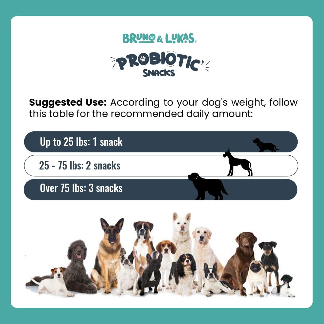 Bruno & Lukas Probiotic Chews for Dogs – Digestive Health & Gut Flora Support, 90 Chews - görsel 6