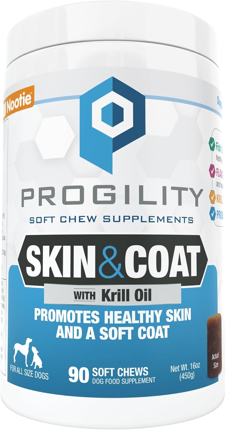 Nootie Progility Mini Skin & Coat Supplement for Small Dogs, Fish Oil Soft Chews - görsel 5