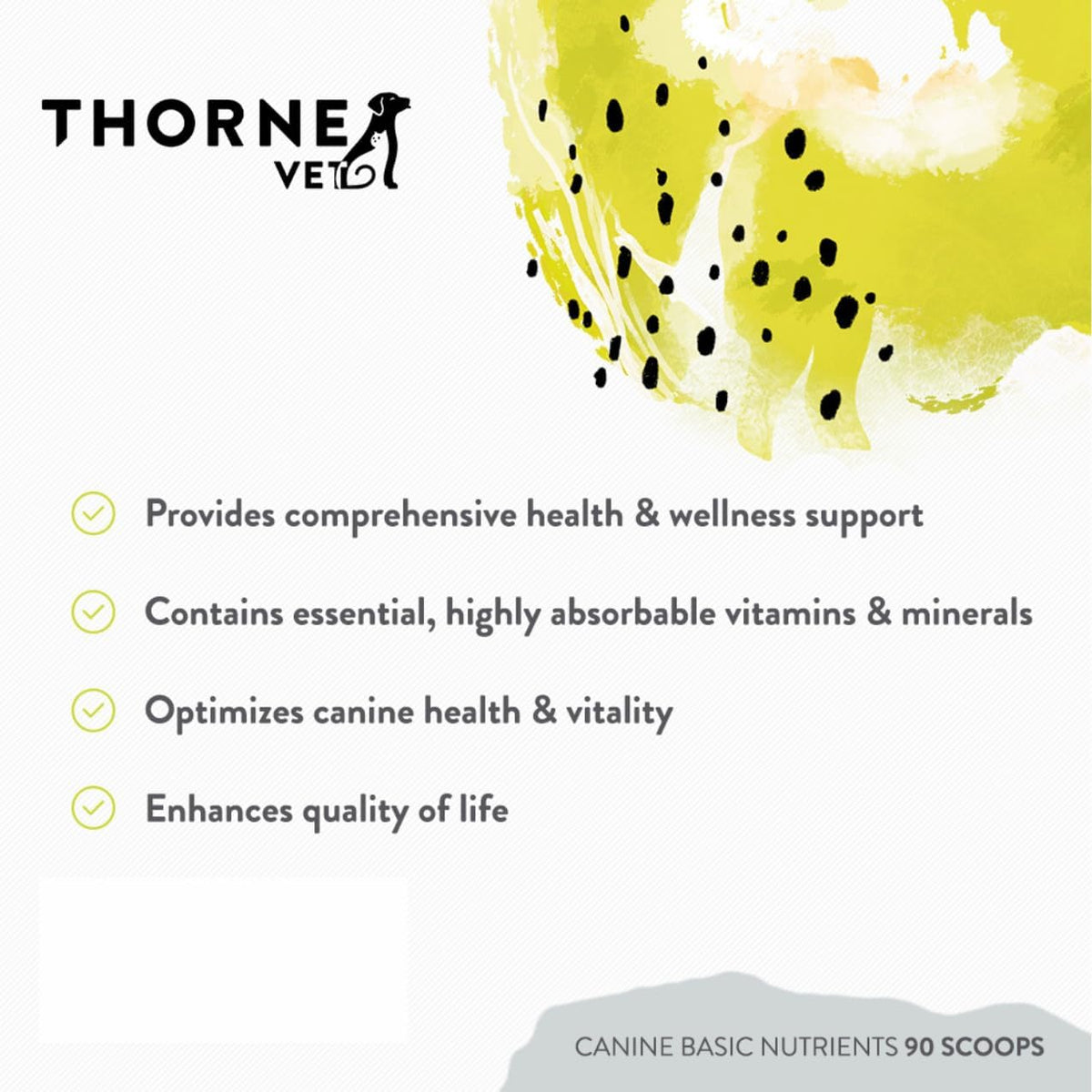 ThorneVet Canine Basic Nutrients Powder – Multivitamin Support for Dogs, 90 Scoops - görsel 4