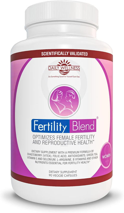 Fertility Blend Daily Wellness for Women – Women's Wellness Supplement with Vitamins, Minerals & Antioxidants – 3 Pack