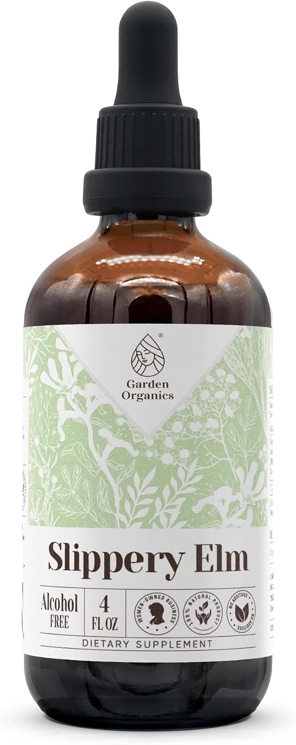 Slippery Elm Alcohol-Free Natural Tincture Extract, Traditionally Used for Immune Support, Liquid Drops, 118ml - görsel 1