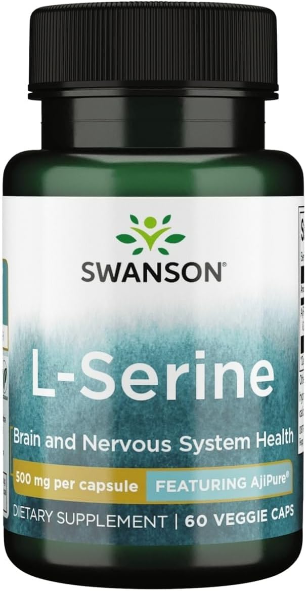 Swanson Ajipure L-Serine - 500 mg - 120 Veggie Capsules (2-Pack) - görsel 7