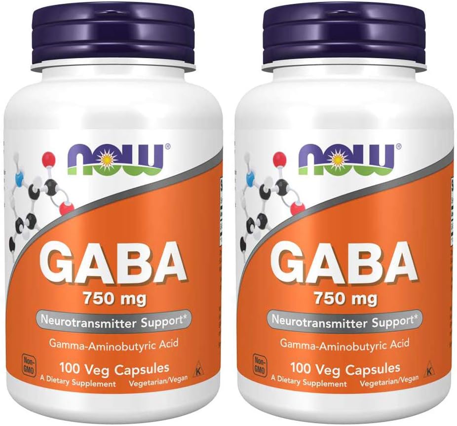 Now Foods, GABA 750mg, 100 Vegetable Capsules - görsel 4