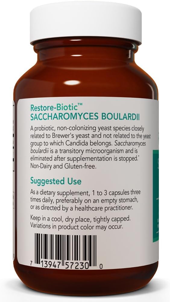 Nutricology Restore-Biotic Saccharomyces Boulardii – 120 Capsules (450 mg, 9 Billion CFUs) - görsel 3