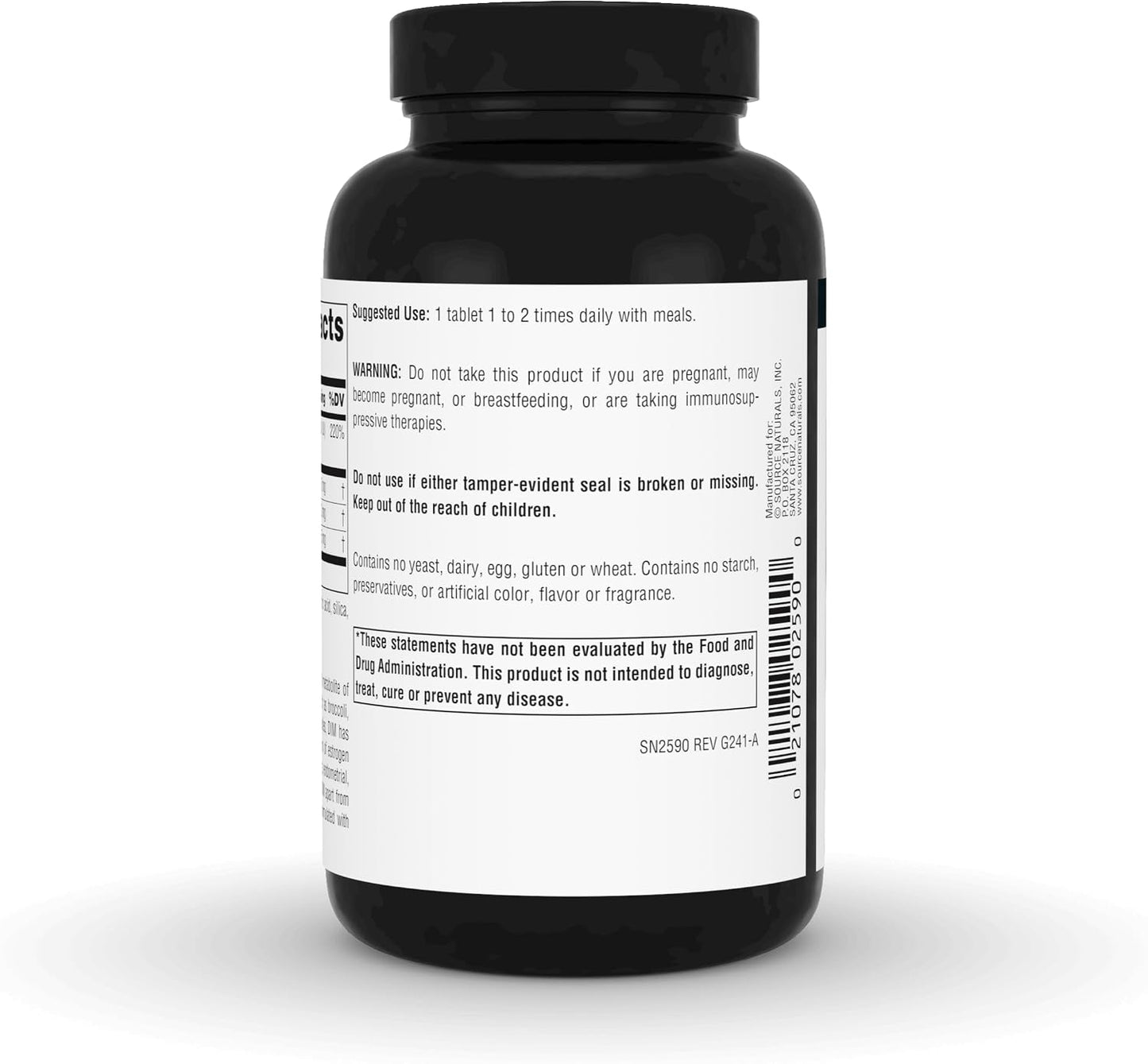 Source Naturals DIM (Diindolylmethane) 200mg with BioPerine and Vitamin E – 120 Tablets - görsel 4