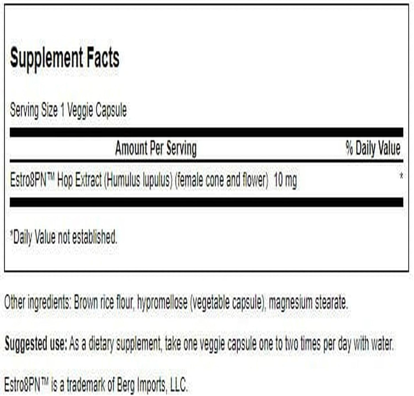 Swanson Estro8Pn Hop Extract 10 mg – 60 Veg Caps (2 Pack) - görsel 2