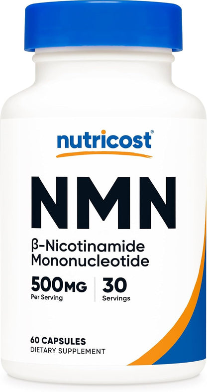 Nutricost NMN (Nicotinamide Mononucleotide) 500mg, 60 Capsules – Vegetarian Friendly, Gluten-free, Non-GMO