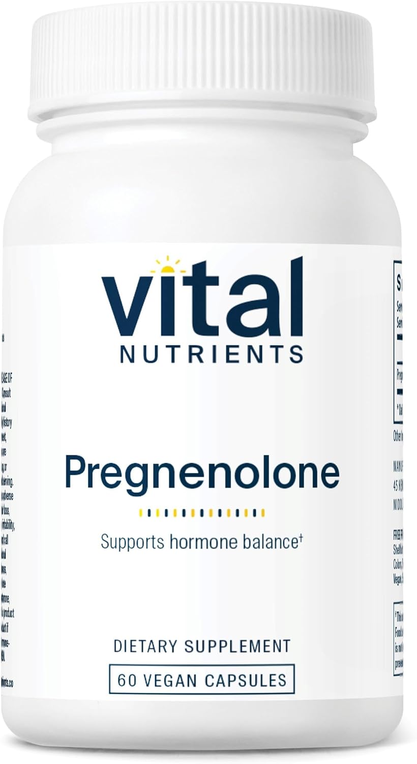 Vital Nutrients Pregnenolone 10 mg, 60 Vegetarian Capsules - görsel 1
