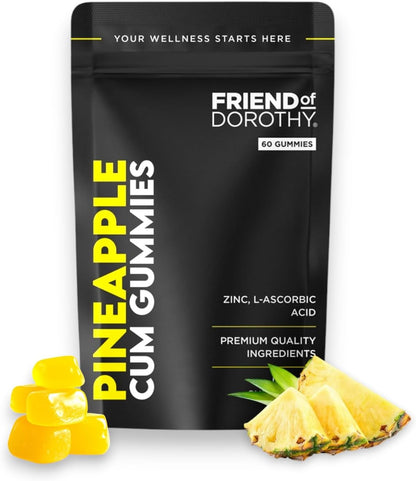 Pineapple C*M Gummies – Semen Volume and Sperm Health Supplement (60 Gummies, 1 Month Supply)