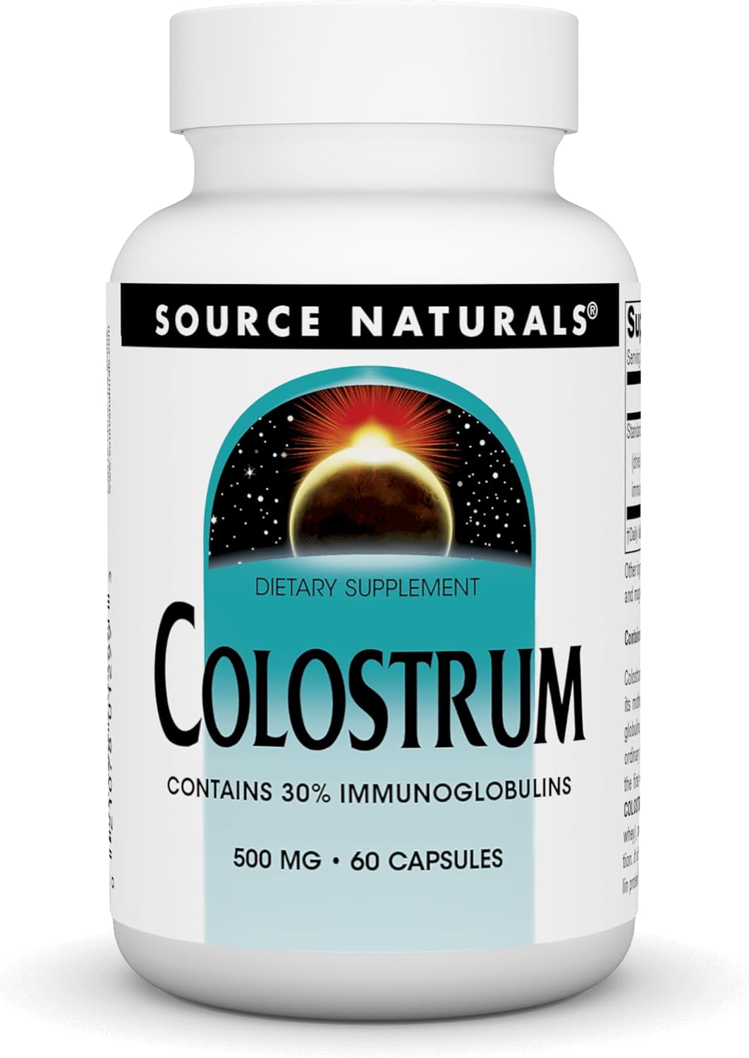 Source Naturals Colostrum, 30% Immunoglobulins - 60 Capsules - görsel 1
