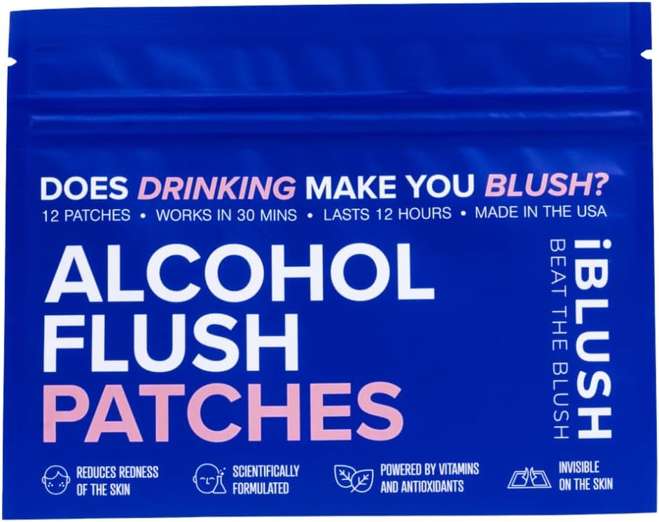 iBLUSH Alcohol Flush Patches – Discreet Support for Redness & Asian Flush (12 Patches) - görsel 1