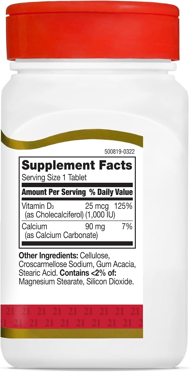 21st Century Vitamin D3 1000 IU, 110 Tablets - görsel 5