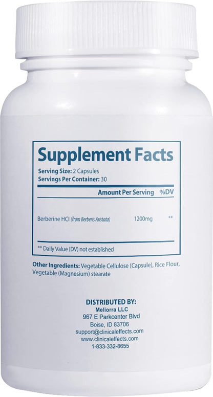 Clinical Effects Berberine HCL 1200 mg – 3 Pack – Vegan Supplement