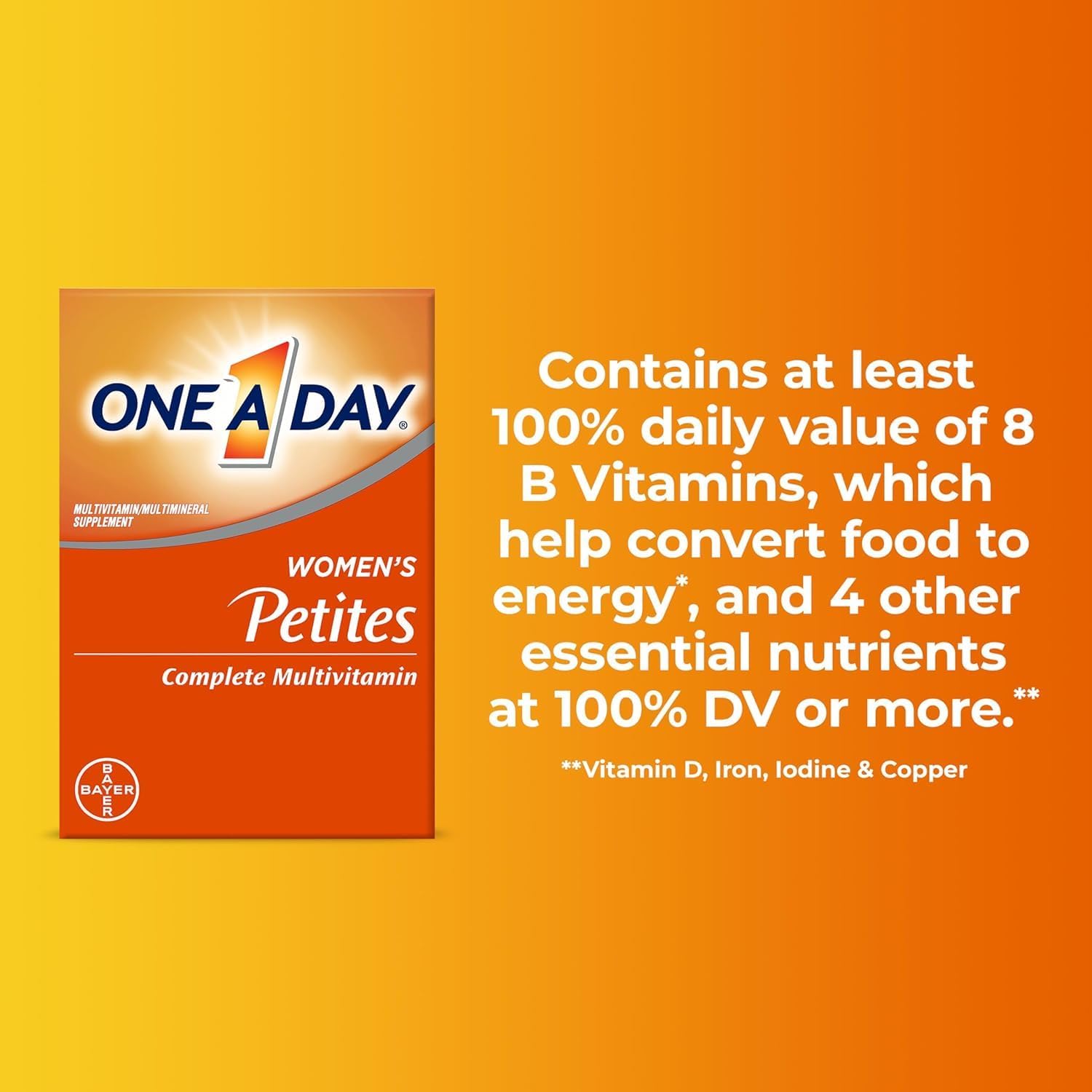 One-A-Day Women's Petites Complete Multivitamin, 160 Tablets - görsel 7