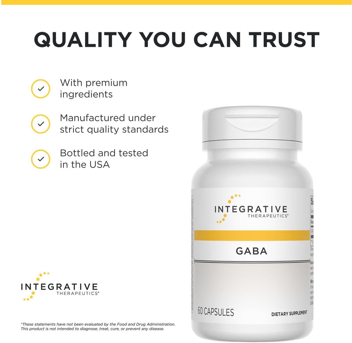 Integrative Therapeutics GABA, 60 Capsules - görsel 6