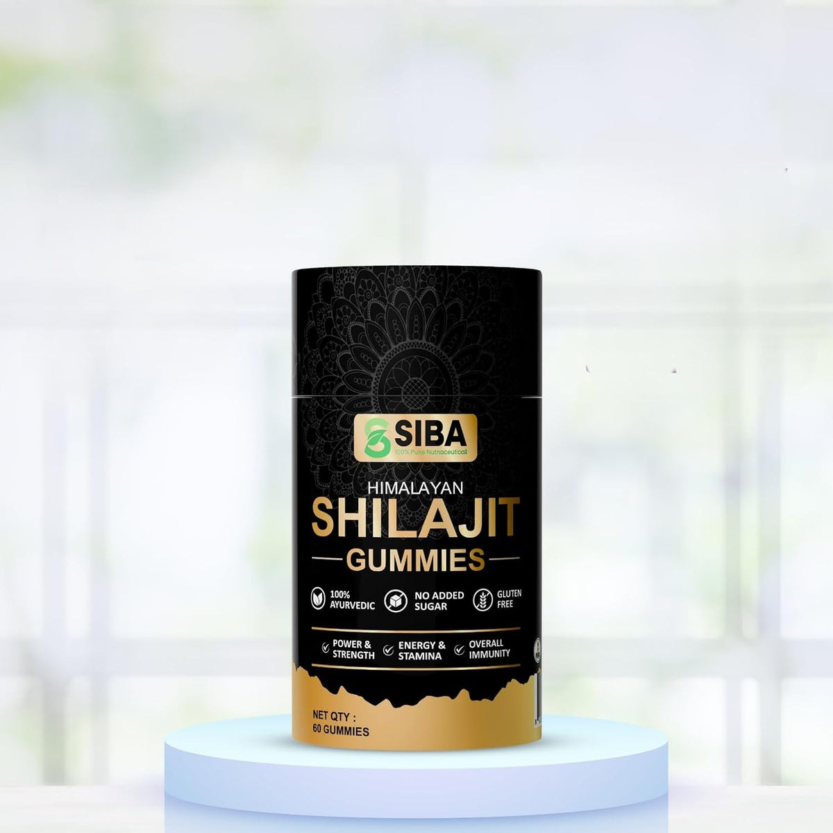 SIBA Ultra Pure Himalayan Shilajit Gummies – 100% Natural Shilajit with Fulvic Acid – Energy, Stamina, Focus & Vitality Support – Vegan, Non-GM – 60 Count - görsel 1