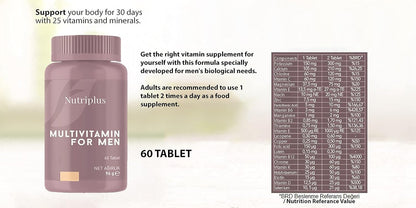 Farmasi Nutriplus Multivitamin & Mineral for Men, 60 Tablets