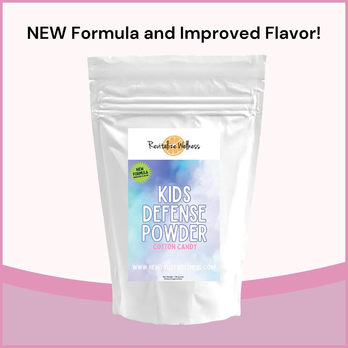 Kids Defence Powder | Orthomolecular Vitamin C (1000 mg) & B3 (250 mg) | New Formula | Cotton Candy Flavour | 120 Servings - görsel 3
