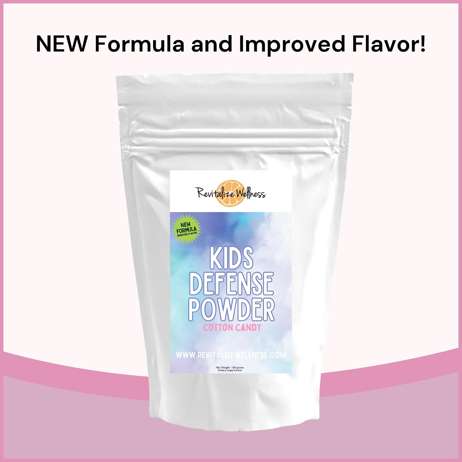 Kids Defence Powder | Orthomolecular Vitamin C (1000 mg) & B3 (250 mg) | New Formula | Cotton Candy Flavour | 120 Servings - görsel 3