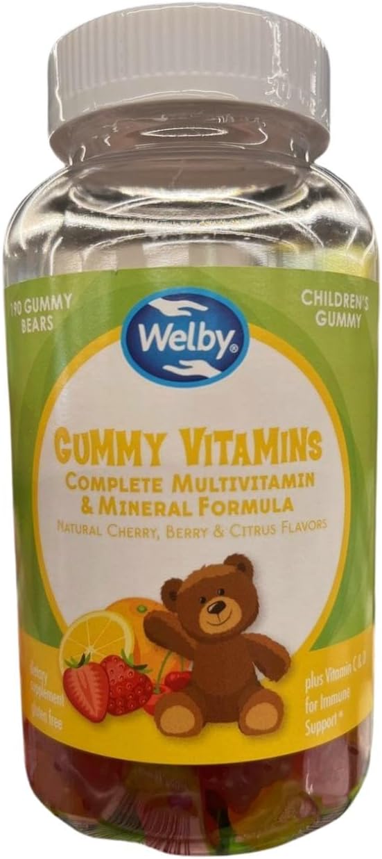 Children's Complete Multivitamin & Mineral Gummies, Natural Cherry, Berry & Citrus Flavours, 190 Gummies, Gluten-free - görsel 1