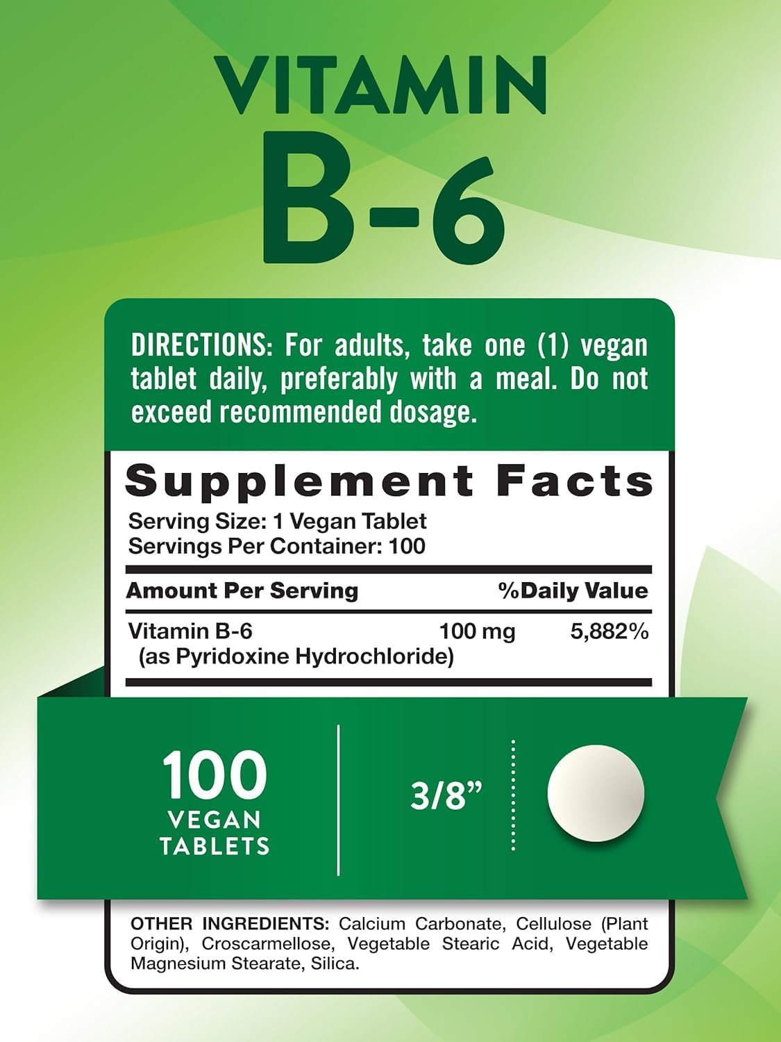 Nature's Truth Vitamin B6 100 mg - 100 Tablets - görsel 7