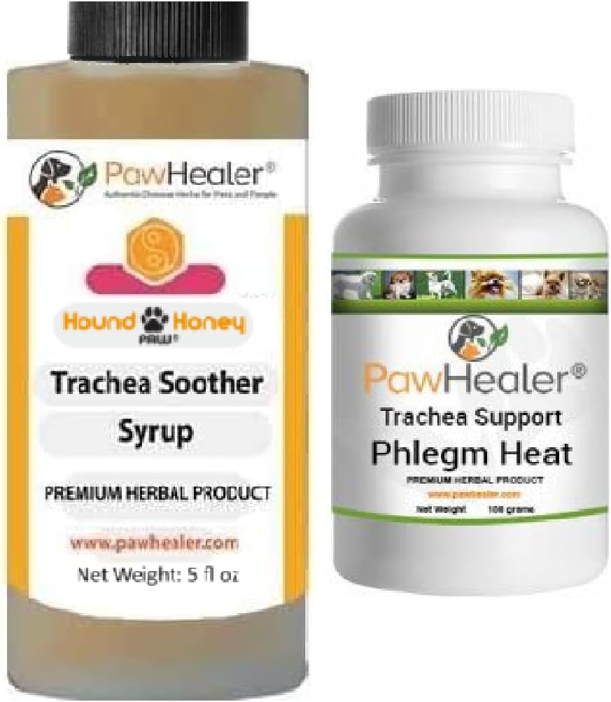 Trachea Soother Herbal Bundle for Dogs – Syrup & Powder – Natural Combo of 150 ml Syrup & 100 g Powder - görsel 1
