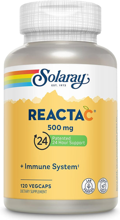 SOLARAY Reacta-C with 500mg Vitamin C and Bioflavonoids - 120 Capsules